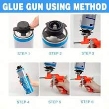 Schaumstoffpistole, längere Düse & leicht zu reinigen, Polyurethan-Dichtungsfüller für Tür- und Fensterritzen