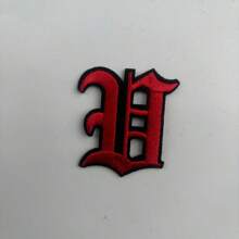 1 Pièce Optionnelle Alphabet Noir Edge Patch Brodé, Fer Sur/insignes, Vêtements Et Accessoires Décoration