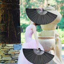 1pc Fan, Bohemian Style Hand Fan Suitable For Line Dance And Performance, Foldable And Portable Plastic Design Summer Cooling,Beach,Travel