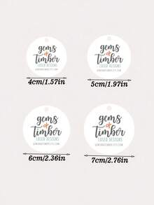 100 buah Label Gantung Bulat dengan Logo Kustom, Label Hadiah Pernikahan Kustom, Kartu Ucapan Terima Kasih yang Dipersonalisasi, Cocok untuk Pernikahan, Ulang Tahun, dan Acara Bridal Shower - Label Gantung Kertas - MultiWarna - View 3