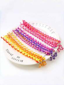 6pcs Kids Braided Hair Accessories Hair Ties, Braiding Tool For Girls Curly Hair Buns