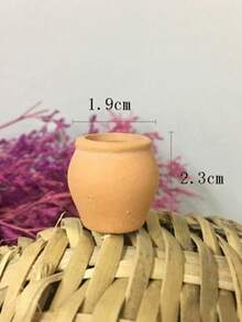 1/3個迷你陶土陶器花盆 多肉植物育苗盆 用於花卉植物手工藝 - 棕色 - 查看 12
