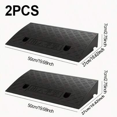 Two-Piece Sidewalk Ramps - Portable Threshold Ramps For Skateboards, Sidewalks, Cars, Wheelchairs And Pets - Suitable For Families And People With Reduced Mobility - Suitable For Outdoor Use