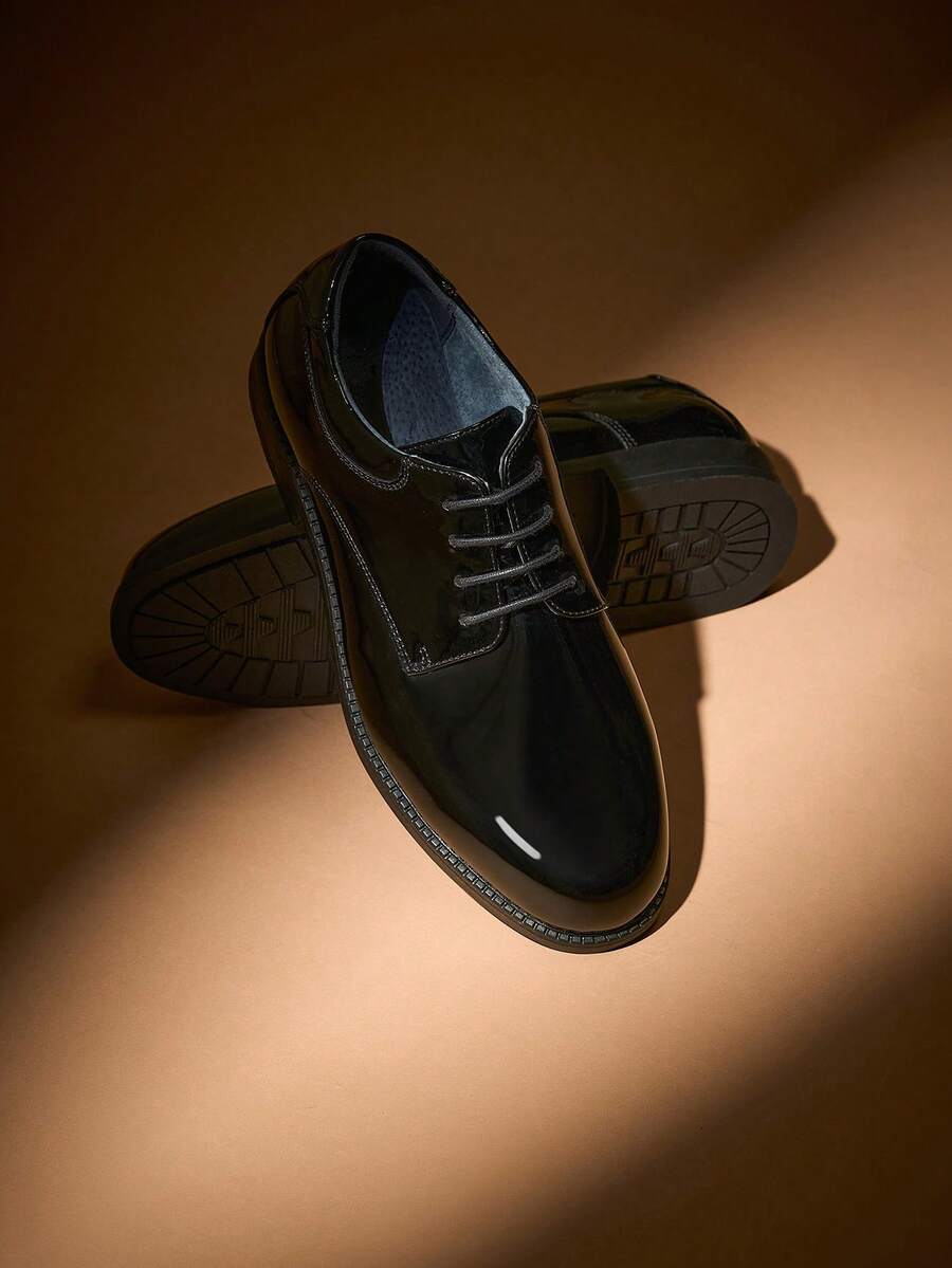 Zapatos Oxford de vestir para hombre, zapatos formales clásicos con cordones - Multicolor - Ver 1