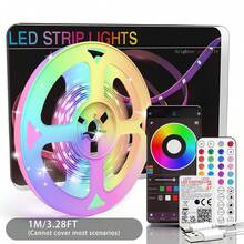 NBBUFF 3ft-100ft(2 Rolls 50ft) Smart LED Strip Lights For Home Decor, With App Control And IR Remote Adhesive Backing Adjustable Brightness Music Sync Timing DIY Scene Modes, LED Lights For Room Decor TV Backlight Birthday Party Kitchen Bedroom Decor Gifts - Multicolor - View 18