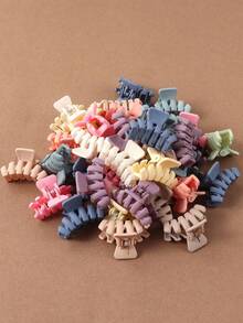 30pcs Morandi Color Fish Bone Hair Clips For Women, Bangs & Side Clips, Cute Colorful Hair Accessories, Princess Hairpins (Random Color) - Multicolor - View 3