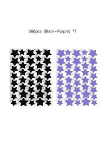 1120/840/560/280 Pcs Star Stickers, Back To School,Halloween & Christmas Decoration Stickers, Colorful Five-Pointed Star Stickers For Party, Holiday Photo Decoration, Face Decor Stickers (1 Sheet Per Color), For Decoration Only (Not For Makeup)2000/1400/160/80/40