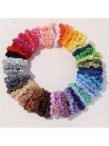 10/20 piezas Scrunchies de satén, lazos de pelo/accesorios de pelo versátiles para coletas, múltiples colores, lazos de pelo suaves y que no dejan marcas, tocado