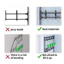 Zapatero Puerta de casa de 5 capas, zapatero y sombrero integrado de pie, dormitorio, sala de estar, perchero para colgar ropa, estante de almacenamiento simple, perchero para ropa y sombreros de pie, puerta de dormitorio simple para el hogar, zapatero integrado, perchero para colgar ropa, zapatero de almacenamiento para dormitorio - Negro - Ver 10