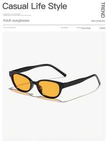 2/3 件男士休闲基本款矩形镜框时尚眼镜，适合度假和旅行，春季新品返校时尚学院风