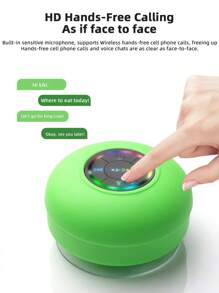 Tragbarer kabelloser Lautsprecher mit großem Saugnapf - Mini Subwoofer für Zuhause, Saugnapf Lautsprecher für Schreibtisch & Bad, wasserdicht