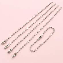 100pcs Iron 2mm Ball Bead Chains 11cm Long KeyRing Chain Label Hand Tag Connector Bulk Keychain DIY Jewelry Making Accessories - Beaded Chain - View 10