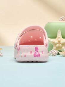 Kids Solid Color Slip On Sandals, Waterproof Non-Slip EVA Casual Fashion, Soft Thick-Soled Beach Shoes Breathable Slides
