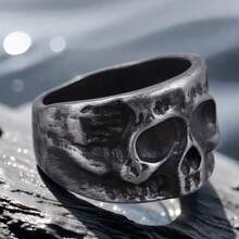 时尚8毫米玫瑰金不锈钢箭头镶嵌人造紫玛瑙陨石戒指男女订婚派对珠宝礼物 - B*0233 - 查看 18