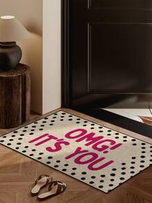 1 szt. Interesujący nadrukowany wzór wycieraczki, biały prosty styl krótki pluszowy szybkoschnący antypoślizgowy zmywalny dywanik wejściowy, odpowiedni do kuchni, łazienki, jadalni, korytarza, imprezy, spotkań, Nowego Roku, wszystkich pór roku wystrój pokoju wystrój domu wystrój łazienki wystrój sypialni dekoracja pokoju rzeczy wystrój salonu wystrój biura wystrój domu wystrój domu salon dywanik łazienkowy wystrój pokoju estetyczne dywany - Biały - Zobacz 9