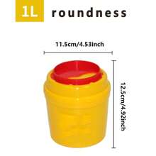 1pc Sharps Container With Lid, Waste Bin For Safe Disposal Of Needles, Suitable For Tattoo Studio, Home, Clinic