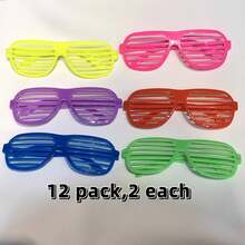 6pcs Venetian Masquerade Sunglasses, Costume Glasses For Makeup Party, Wedding, Party Decoration, Game Props, Fun Small Gift