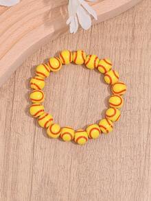 2pcs Minimalist Sports Style Beaded Bracelets Set, Fashionable Niche Design Elastic Bracelet Suitable For Daily Wear, Unisex - Bracelet Set - View 5