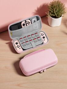 Accesorio Kit de Consola de Juego para Switch, compatible con Switch NS/Switch OLED/Switch Lite, incluye estuche protector, bolsa de almacenamiento, cubierta para el dock, protectores para Joy-Con y talla grande, diseño anti-caídas y resistente a arañazos, ideal para gamers - Rosa - Ver 4