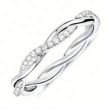 1pc Elegant Minimalist Women's Wedding Ring, Inlaid With Shiny Synthetic Zirconia, Silver-Plated Design, Suitable For Daily Wear, Parties, Weddings And Special Occasions, Multi-Functional Jewelry, Ideal Gift For Valentine's Day And Christmas
