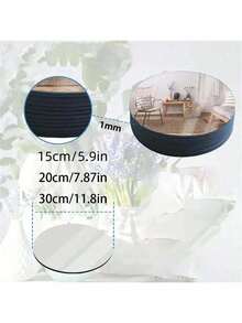 6/12PCS Acrylic Round Mirrors For Centerpieces Circle Mirrors Candle Plates For Wall Wedding Table Centerpieces Round Mirror Tray For Party - Multicolor - View 9