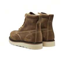 Skechers حذاء رياضي رجالي للعمل من الجلد الكلاسيكي ذو أربطة، خشن ومتعدد الاستخدام للارتداء اليومي