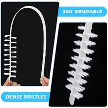 1/2件装滚筒洗衣机清洁刷 洗衣机滚筒内壁清洁刷 专用长柄刷 内壁缝隙刷 清洁工具