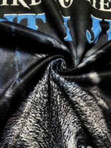 Plus Size Men Animal Print Tank Top, Casual Sports T-Shirt, Suitable For Outdoor, Street Wear