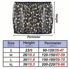 1 pieza Funda elástica a prueba de polvo con estampado floral de margarita para jaula de pájaros, adecuada para pájaros durante todo el año