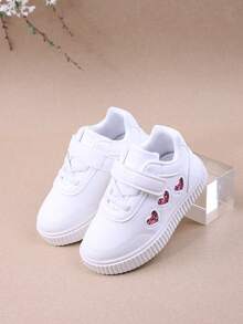 儿童鞋春季新款防滑女童运动鞋中童休闲男童板鞋幼儿跑步鞋宝宝小白鞋 - 粉色 - 查看 3