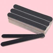 5pcs Dual-Sided Nail Files, 100/180 Grit Nail Buffers, Black Abrasive Boards For Manicure And Pedicure, Odorless Nail Polishing Tool