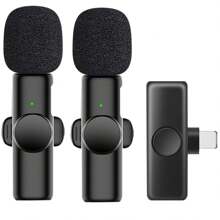 Wireless Lavalier Lapel Microphone For IOS TypeC Android Camera Plug-Play Professional Noise Reduction Recording Clip Mic For Creator Interview