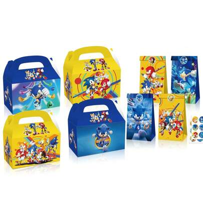 12 pezzi Scatole di cartone a forma di personaggi anime, caramelle, forniture per feste di compleanno kawaii, scatole di carta portatili, regali divertenti, giochi, scatole regalo per l'amico per Natale e compleanno