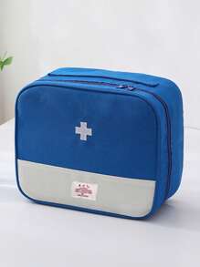 1pc Portable Medical First Aid Bag, Multi-Compartment Health Care Organizer, Travel Medication Storage Pouch