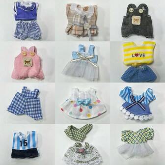 8-10cm可爱公主裙适合考拉日记迷你兔娃娃衣服时尚连衣裙短裙装饰DIY（不含娃娃）