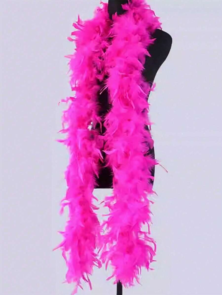 [Multi-Scenario Stunner] INS Blogger's Secret! Feather Tassel Scarf - Brings A Dramatic Atmosphere To Birthday Parties, Race Meets, New Year's Eve. Feather Product With Minor Shedding, A Gentle Reminder. Halloween - Multicolor - View 1