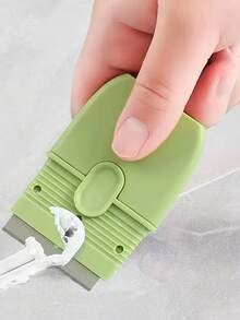 带保护盖的迷你刮刀便携式双头墙壁陶瓷清洁器瓷砖刮刀多功能清洁工具 - 彩色 - 查看 6