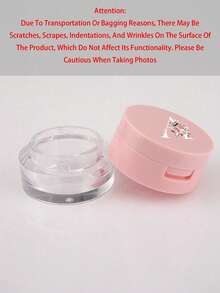 5g Mini Portable Loose Powder And Honey Powder Packaging Box, With Isolated Sieve Holes And Powder Puff Box, Equipped With Makeup Mirror, Travel Container, Portable And Space Saving, Daily Carrying, Outdoor Travel, Home Use - Pink - View 11