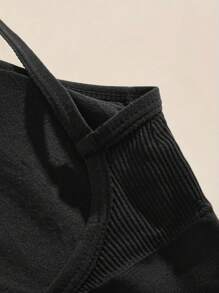 Set de 3 bras deportivos sin costuras con estampado de rayas, sujetador sin aros cómodo y sexy con diseño de espalda de tirantes anchos para mujeres