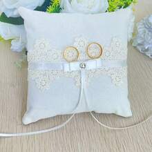 Bridal Rhinestone Lace Ring Pillow For Wedding, Wedding Gift (Excluding Ring), 2.5 Cm New Collection - Lace - View 4