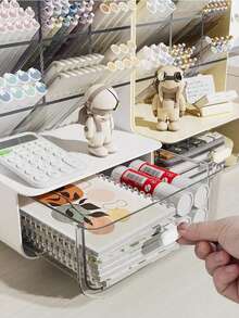 1 件轻质斜插笔筒 - 适用于办公室的多用途桌面收纳盒，斜插笔筒，学生桌面文具收纳盒卧室、宿舍 | 轻松插入设置，节省空间