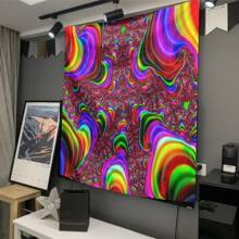1pc Wavy Pattern Tapestry, Abstract Art Style Wall Decor For Living Room, Bedroom, Modern Art Space, Home Decor Wall Hanging, Visual Art Theme, Suitable For All Seasons, Made Of Polyester With 3 Wall Nails And 2 Clips Included