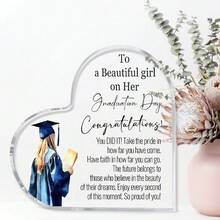 1pc Acrylic Graduation Gift, Master Doctorate Graduation Gift Acrylic Souvenir Gift As Decoration Ornament For Graduating Daughter, Son, Sister.,Christmas - Multicolor - View 4