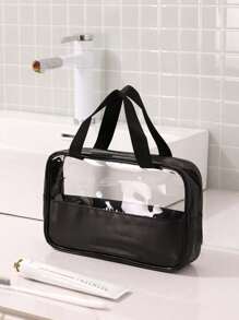 3pcs/1set Clear Toiletry Bag, Women Makeup Bag, Large Travel Cosmetic Organizer, Waterproof Toiletry Pouch For Bathroom, Dorm, Men, Women, Cruise, Beach Trip, Beach Accessories, Holiday Essentials, Summer Vacation Beach Essentials Back To School