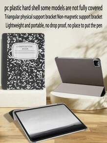 Funda protectora plegable múltiple para iPad Mini 1/2/3/4/5/6/Mini7, 9.7/10.2/10.5, iPad Air4/Air5, iPad 10th/10.9, iPad Pro 11 pulgadas, iPad Air 11 pulgadas (M3) 2025, iPad 11 pulgadas 11th Gen 2025, fabricada en plástico rígido PC, sin soporte para lápiz