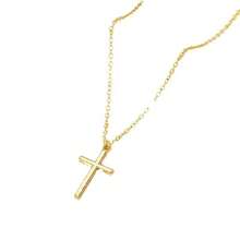 1pc Minimalist Fashion Collar Bone Chain With Smooth Cross Pendant Necklace, Korean/Japanese Inspired
