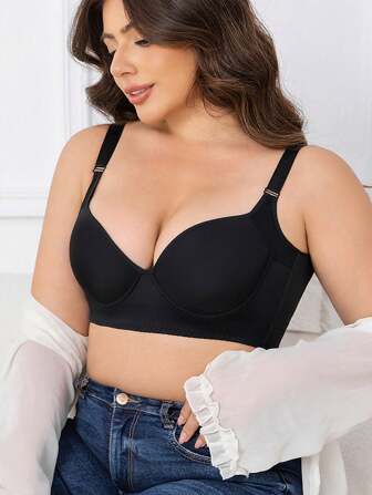 NIFENNEIWAI One Piece Set - Black - Large - Women's Sexy Seamless - Underwear - Comfortable Gathering - Elegant Underwire Bra