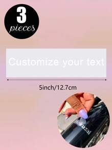 100 Sheets/20 Sheets/1 Sheet Custom Name Or Text Multi Specification Long 5in/4in/3in Multi Specification Color Bright Tear Off Film UV Transfer Sticker, Waterproof And Scratch Resistant Transparent Cooling Label Sticker, Can Customize Name, Text, Blessing Message To Give To Your Favorite Person, Multi-Functional, Adjustable, Exquisite, Adorable, Modern, Colorful, Cute, Comfortable, Stylish, Custom, Office, Tea Room, School, Home, Home Refresh, Back To Customized Stickers, Warm Ambience