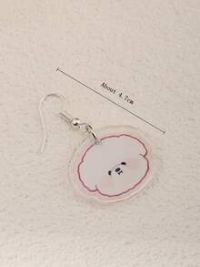 Customizable Cute & Personalized Acrylic Earrings, Double-Sided Designs Like Pets, Family, Landscapes Suitable For Birthday, Family Gathering, Valentine's Day, Parent-Child, Couple Wear, Anniversary, Gift For Mom, Dad, Friends, Boyfriend, Girlfriend, Daily Wear - Multicolor - View 2