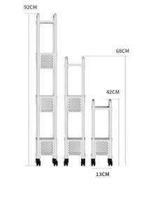 1pc Movable Small Rolling Cart, Narrow Gaps Storage Practical Rack, Multi-Layer Storage Shelves, With 360° Swivel Casters, Suitable For Kitchen/Bathroom/Bedroom/Beside Fridge Storage Rack ,Jewellery Box,Pouch,Makeup Brush Holder,Brush Holder,Perfume Organiser,Pouch Bag